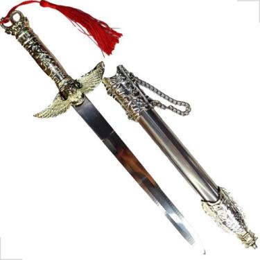 Imagem de Adaga Punhal de Exu Coruja Acessório Luxo Decorativo Espiritual - Rei 
