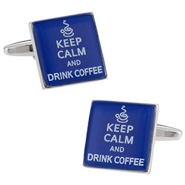 Imagem de Abotoaduras de café Keep Calm Cuff-Daddy com caixa de apresentação