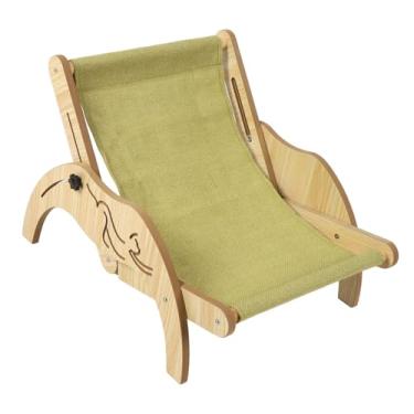 Imagem de Espreguiçadeira Vomeko Cat, cadeira portátil ajustável para gatos, poltrona de madeira para gatos, todas as estações, mini cadeira de praia universal dobrável ajustável de madeira