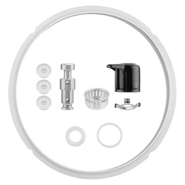 Imagem de Conjunto de peças de reposição para Instant Pot Duo 5-Qt, 6-Qt, 21,6 e 23,5 cm Anel de vedação de silicone de diâmetro interno e externo para acessórios de panela de pressão essenciais de cozinha