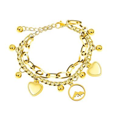 Imagem de Uloveido Pulseira Mother Mary Miraculous Medal Link Chain Bracelet Mustard Seed Cross Christian Jewelry Stainless Steel Y914, Medium, Metal, resina