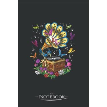 Imagem de Notebook: Psychedelic Peacock Gramophone: Notebook, A Gratitude Journal Notebook For All Ages all Genders 120 pages, 6 x 9 in