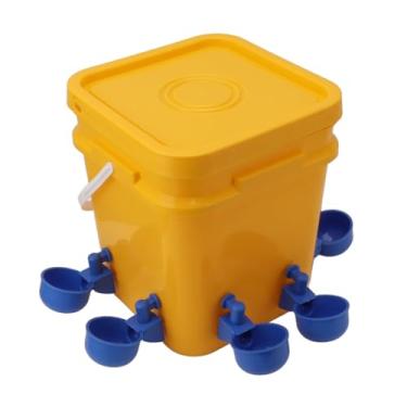 Imagem de Copo Automático Com Barril de 2L, Equipamento para Beber Aves para Pato Ganso, Tigela Vermelha Grande, Parafusos - Kit Alimentador de Enchimento Automático para Aves Com Barril