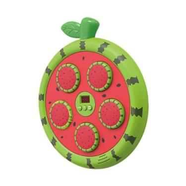 Imagem de rockible Máquina de boxe musical com luvas para crianças, alvo de reação, almofada de perfuração, boxe eletrônico, alvo de parede para prática de sanda, Melancia