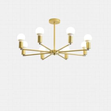 Imagem de KUGGKKTP Lustre Sputnik moderno, luminária de teto, montagem embutida lustres dourados de 3 luzes para sala de estar, quarto, sala de jantar, cozinha