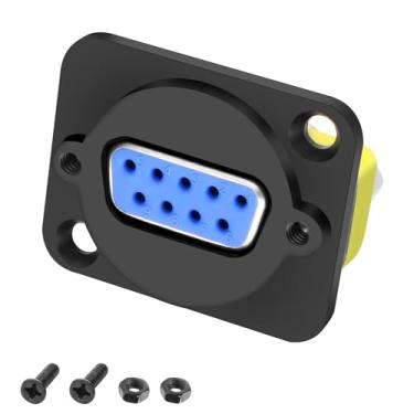 Imagem de MEIRIYFA Acoplador tipo D DB9 alterador de gênero DB9 fêmea para DB9 adaptador fêmea de 9 pinos serial RS232 conector tipo solda 9PIN D cabo de porta subserial para aplicações seriais (fêmea para