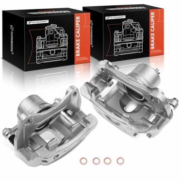 Imagem de A-Premium Conjunto de pinça de freio a disco com suporte compatível com modelos selecionados da Kia - Soul 2014 2015 2016 2017 2018, L4 1.6L/L4 2.0L - Motorista dianteiro e lado do passageiro,