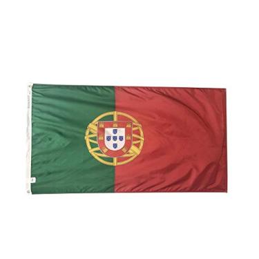 Imagem de Bandeira de barco de Portugal de 30,5 x 45,7 cm – Nylon durável e resistente ao desbotamento para todas as condições climáticas, com cabeçalho de lona e ilhós de latão, 4 fileiras de costura de extremidade de mosca, feito nos EUA