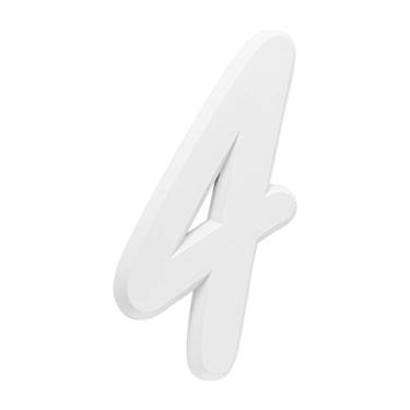 Imagem de Número Residencial Para Casa 4 Branco 3D 22cm