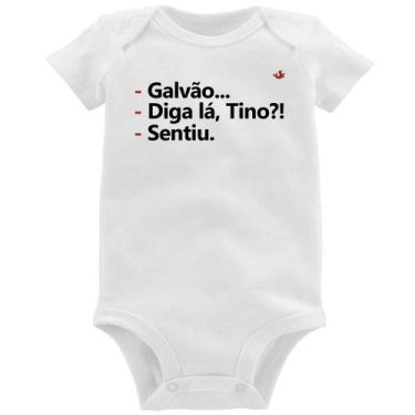 Imagem de Body Bebê Galvão... Diga lá, Tino! Sentiu. - Foca na Moda, Branco, M