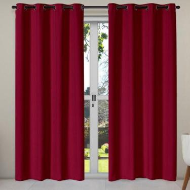 Imagem de Cortina Isa 2,80M X 2,30M P/ Porta Balcão Vermelho - CASA SCARPA