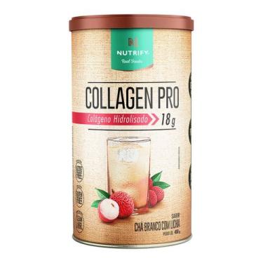 Imagem de Collagen Pro Colágeno Hidrolisado Chá Branco com Lichia Nutrify 450g, 