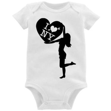 Imagem de Body Bebê I love NY Girl - Foca na Moda, Branco, G