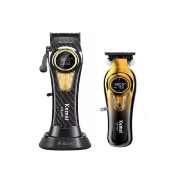 Imagem de Maquina de Cortar Cabelo Kemei KM 2242 + Acabamento KM 1677