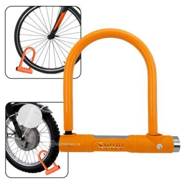 Imagem de Trava Formato U Para Bicicleta e Portões, Com Chave Exclusiva e Alta S