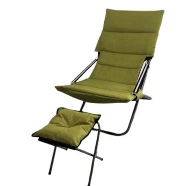 Imagem de XINCHANG Poltrona dobrável ajustável com tecido de alta densidade - perfeita para casa, escritório e relaxamento ao ar livre (atualização verde] com pedais)