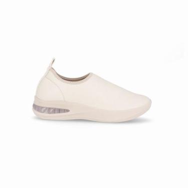 Imagem de Tênis SoftStep Salto Anabela Médio Off White - PICCADILLY, 35
