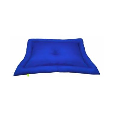 Imagem de Cama para Cães e Gatos São Benedito Pet Colchonete Caminha Impermeável e Fácil de Limpar P 74x52cm - Ideal para Pets Animais de Estimação de Pequeno e Médio Porte (Azul)