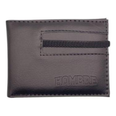 Imagem de Carteira Masculina Compacta material sintético RFID 6 Cartões CNH Nota