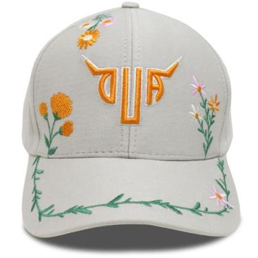Imagem de Boné Básico Aba Curva Bege Bordado Floral Original Duagro, Bege, Único