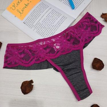 Imagem de Calçinha Fio Duplo Clamar feminino em Viscolycra e Renda - 2195, G, Ja