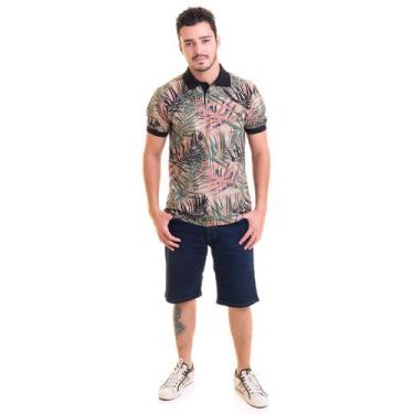 Imagem de Camisa Polo Masculina Piquet Estampada 33607 - Konciny confecções, Ver