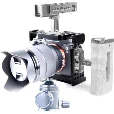 Imagem de Gaiola de câmera, gaiola oca de coelho de alumínio de alto desempenho com suporte de sapata fria para Sony A7R3 M3 DSLR Mirrorless A7R2M2 Moldura de expansão de câmera (M3)