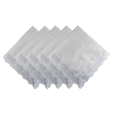 Imagem de Cachecol de colo de 61 cm com acabamento de renda lenço de colo cobre saias de colo para mulheres na igreja, Branco, lace trims lap