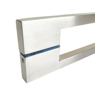 Imagem de Puxador Duplo Para Porta Pivotante Em Aço Inox Twin 40cm - DECORPLACE,