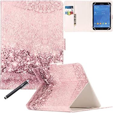 Imagem de Capa universal de 20.3 cm, capa fólio de couro PU NewShine com compartimentos para cartões para Galaxy Tab 3, Tab 4, Note 8.0 / iPad Mini 1, 2, 3 / Amazon Kindle Fire HD, Fire HDX e mais de 8