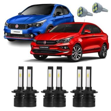Imagem de Lâmpadas Ultra Led Alto Baixo Milha Fiat Argo E Cronos + T10 - Autovex