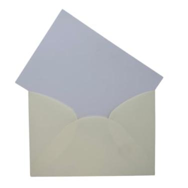Imagem de Envelopes Mini Convite Marfim (Creme) + Cartão Branco Kit 50 Unidades | 11,5x8cm - Visita, Casamento, Elegante, Papelaria Clássica