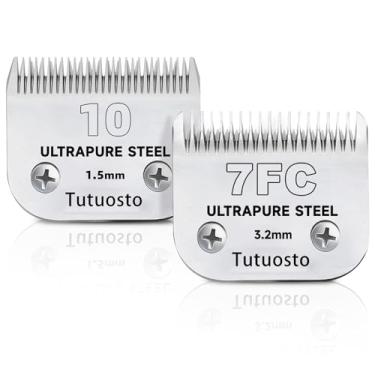 Imagem de Tutuosto Lâminas de reposição para tosadores de animais de estimação Lâmina removível compatível com cortadores de cachorro andis/wahl/Oster tamanho 10/7FC