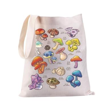 Imagem de JYTAPP Sacola Mushrooms of Hyrule Zelda Warriors Game Fans Gift Hyrule Flora Sacola de compras inspirada em videogame, Bege, Medium