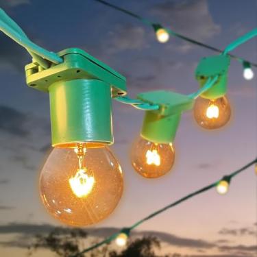 Imagem de Varal Luzes Até 25 metros a Cada 50cm Preto Lamp Clara 15w Area Externa Gambiarra Casamento Jardim (Verde - 127V, 20 Metros)