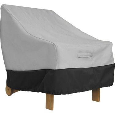 Imagem de Capas de jardim Sofá ao ar livre SOFA SOFA CABELO DE MONITOS DE JARDIMO PONTE Protetor à prova d'água Case de proteção contra varanda respirável, preto cinza, 96.5x89x79cm