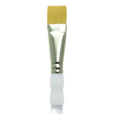 Imagem de Royal Brush Pincel de tinta macio para lavagem de fibra de taklon dourada antiderrapante borracha cabo acrílico, 1,9 cm, pacote com 12 - 1300670