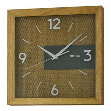 Imagem de Seiko Relógio de parede sem tique-taque Palm Springs, 33 cm, marrom