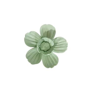 Imagem de Bi-Sonic Lee Kalanchoe thyrsifolia, escultura de arte de parede de flor de cerâmica de 7 cm, planta artificial, decoração de parede 3D, decoração de casa moderna, decoração de parede floral feita à