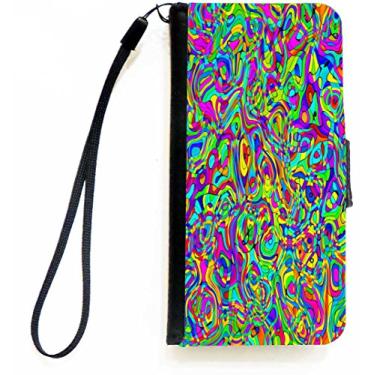 Imagem de Rikki Knight Capa tipo carteira flip cromática caleidoscópio arco-íris com aba magnética para Apple iPhone 5c
