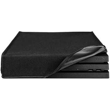 Imagem de eXtremeRate Capa protetora contra poeira horizontal preta para console PS4 Pro, forro macio e limpo para console PS4 Pro, capa protetora antiarranhões à prova d'água para console PS4 Pro