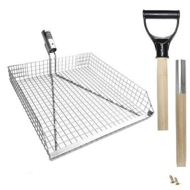 Imagem de Pá Peneira coletora de esterco (com cabo) 43x43x8 - A M