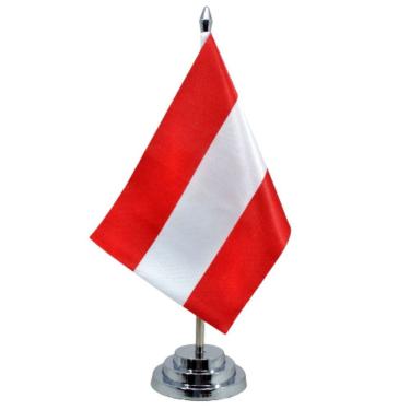 Imagem de Bandeira Mesa Dupla Face áustria 29 Cm Alt Mastro