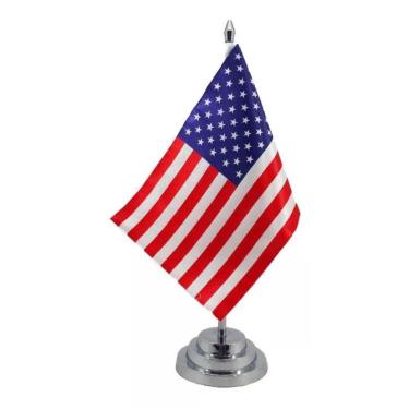 Imagem de Bandeira Mesa Estados Unidos C Mastro 29 Cm Altura (20x14cm)