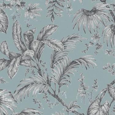 Imagem de Papel De Parede Jackie Folhagem Azul 6818-40