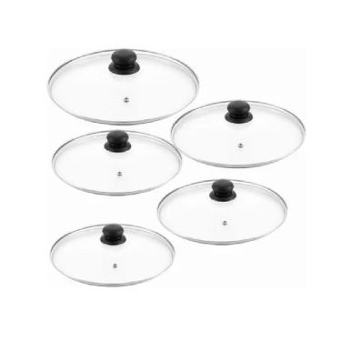 Imagem de Jogo Tampa De Vidro Para Panelas Caçarolas 16 18 20 22 24