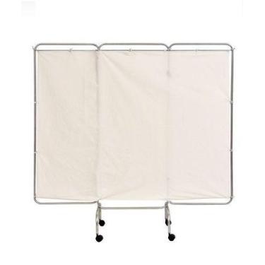 Imagem de Biombo triplo inox faces em tecido - BR CIRURGICA