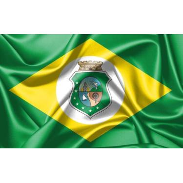 Imagem de Bandeira do Estado do Ceará 80cmx140cm Tecido Oxford 100% Poliéster - 