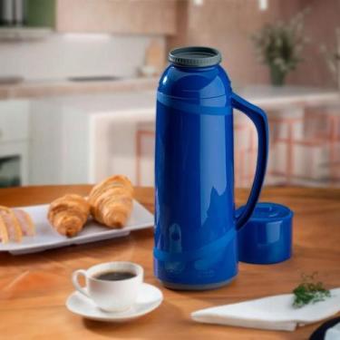 Imagem de Garrafa Térmica de Polipropileno com Tampa - Soprano Cristal, 1L, Rosa