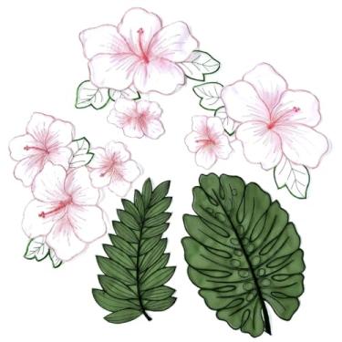 Imagem de 5 apliques florais de renda, apliques de folhas de flores para roupas, remendo de bordado de renda, decoração de remendo de costura, para camisa, camiseta, vestido de casamento, acessórios de jeans